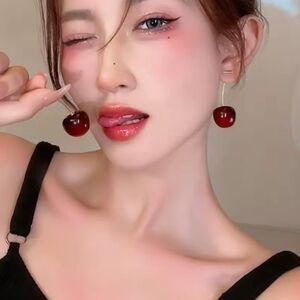 🍒 Cherry Fruit Unique Acrylic Drop Dangle Earrings New